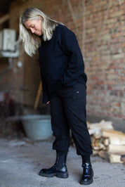 Svart Cargobyxa Grimeton Cargo New Black