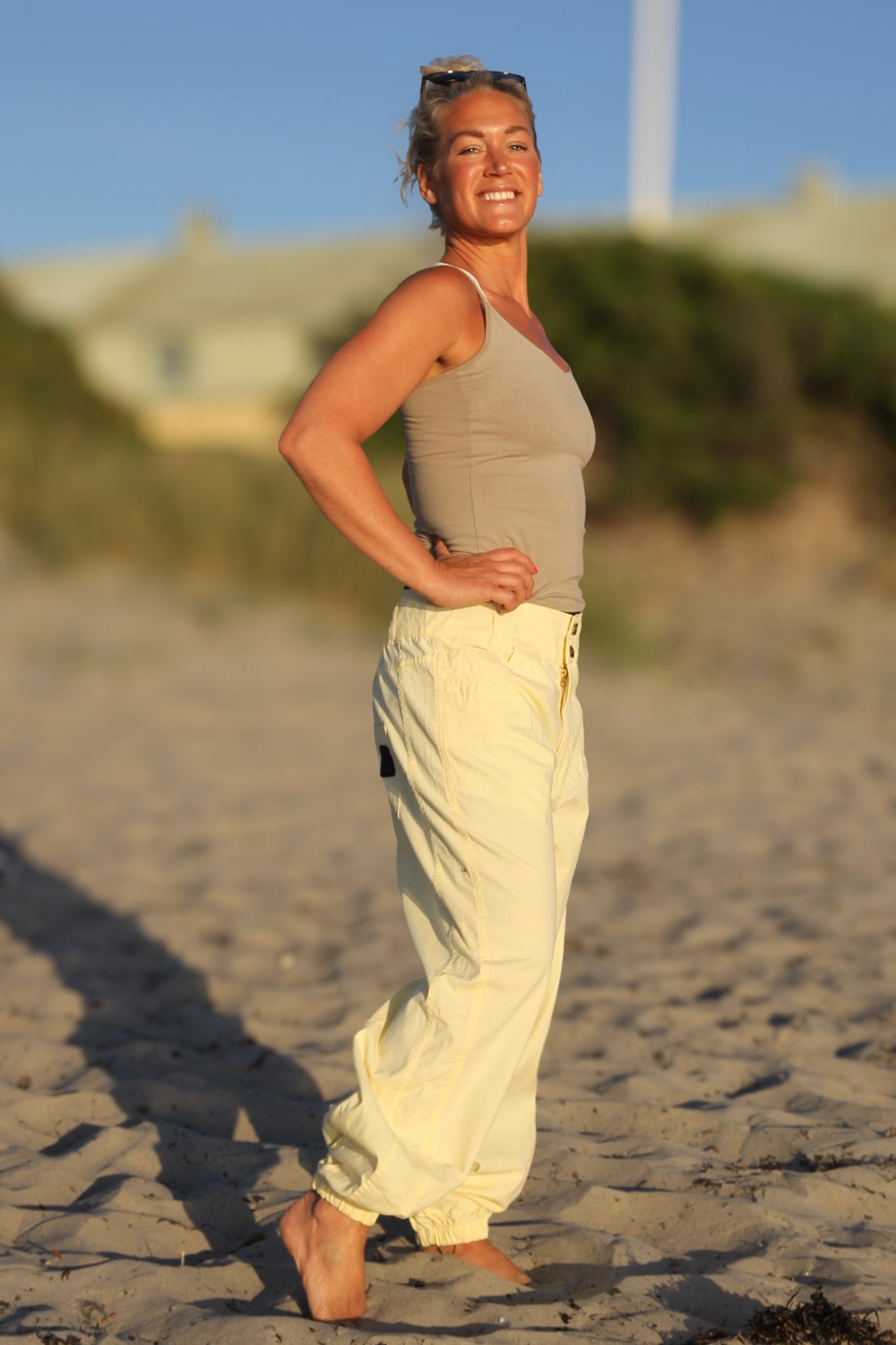 Beige Cargobyxa Grimeton Cargo New Light Beige Cream