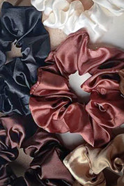 Blå & Grå Scrunchie Tofs Blue & Grey