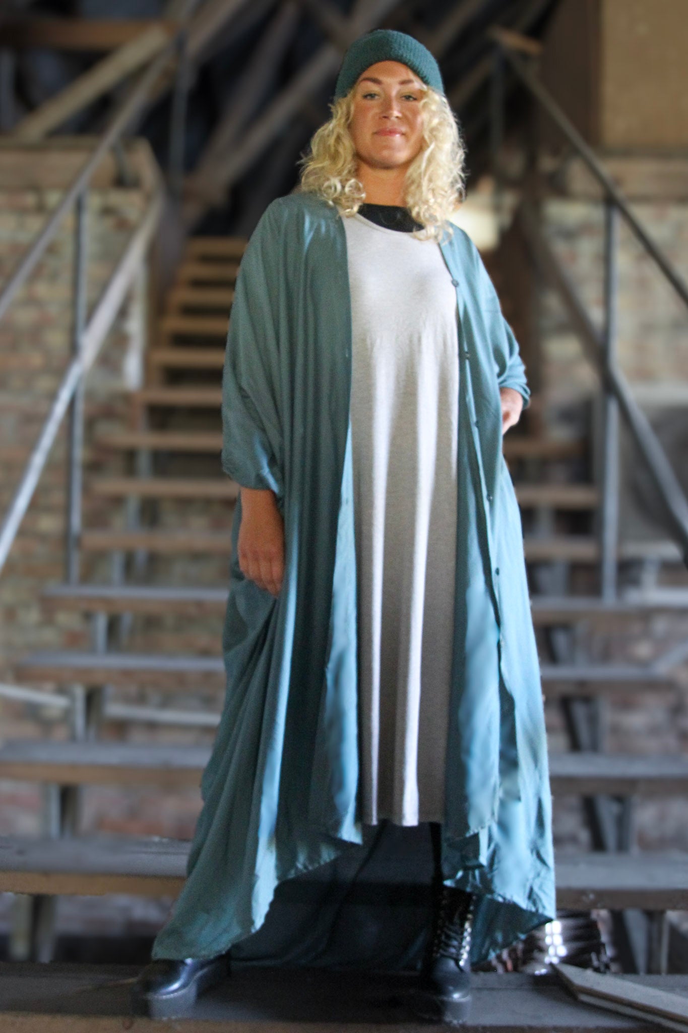 Blå Kaftan-kjole Olinda Ocean Blue