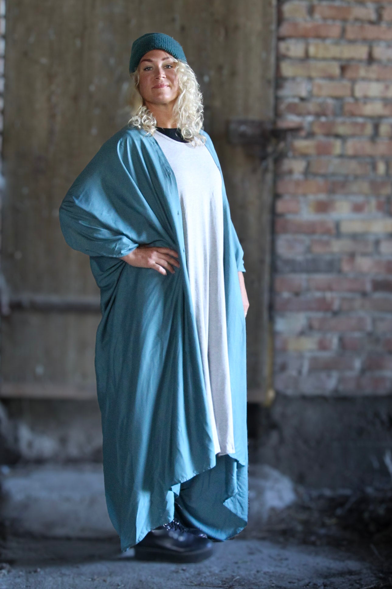 Blå Kaftan-kjole Olinda Ocean Blue