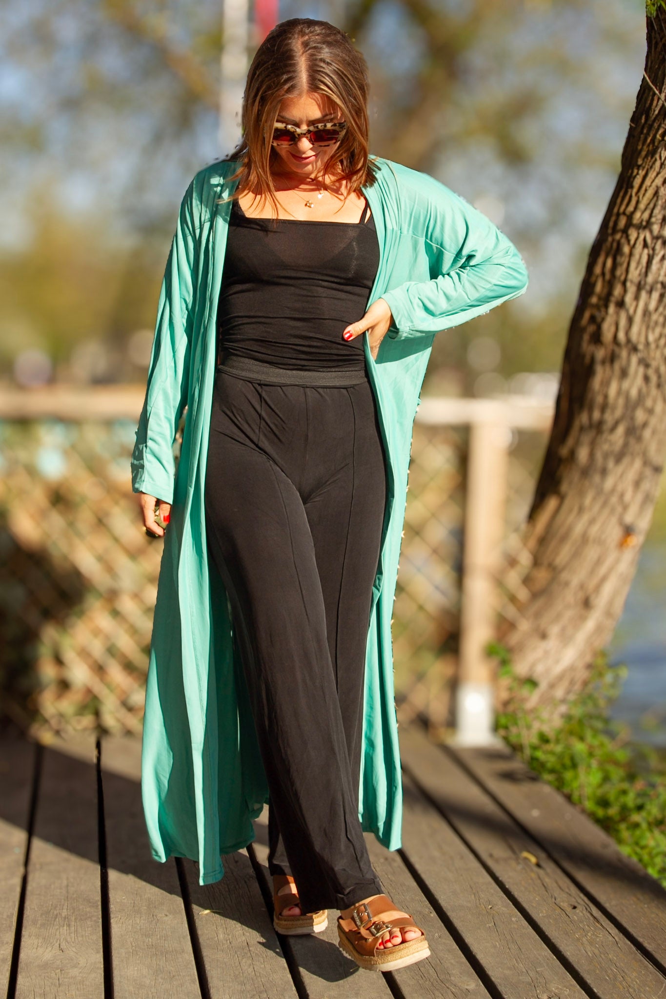 Blå Kimono Victoria Bensin