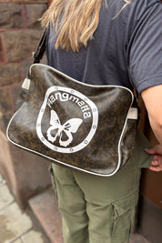 Brun Melerad Hangmatta Vintage Väska Marble Brown