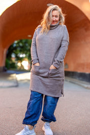 Brun/Grå Tröjklänning Polo Loose Brown Grey