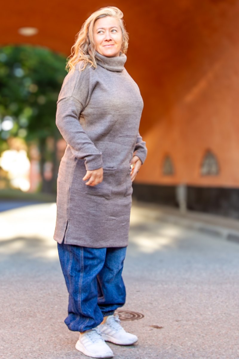 Brun/Grå Tröjklänning Polo Loose Brown Grey