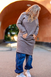 Brun/Grå Tröjklänning Polo Loose Brown Grey