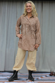 Brun Skjorta Dhalis Crinkle Brown