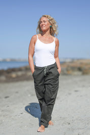 Grön Linnebyxa Porto Green