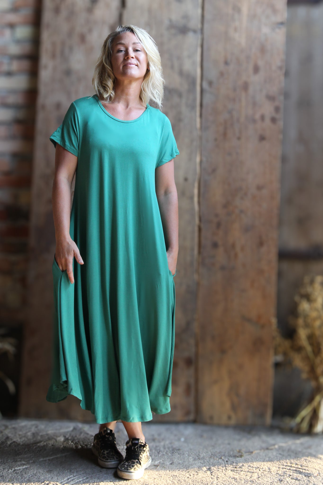 Ljusgrön Klänning Ballerina Original Foliage Green