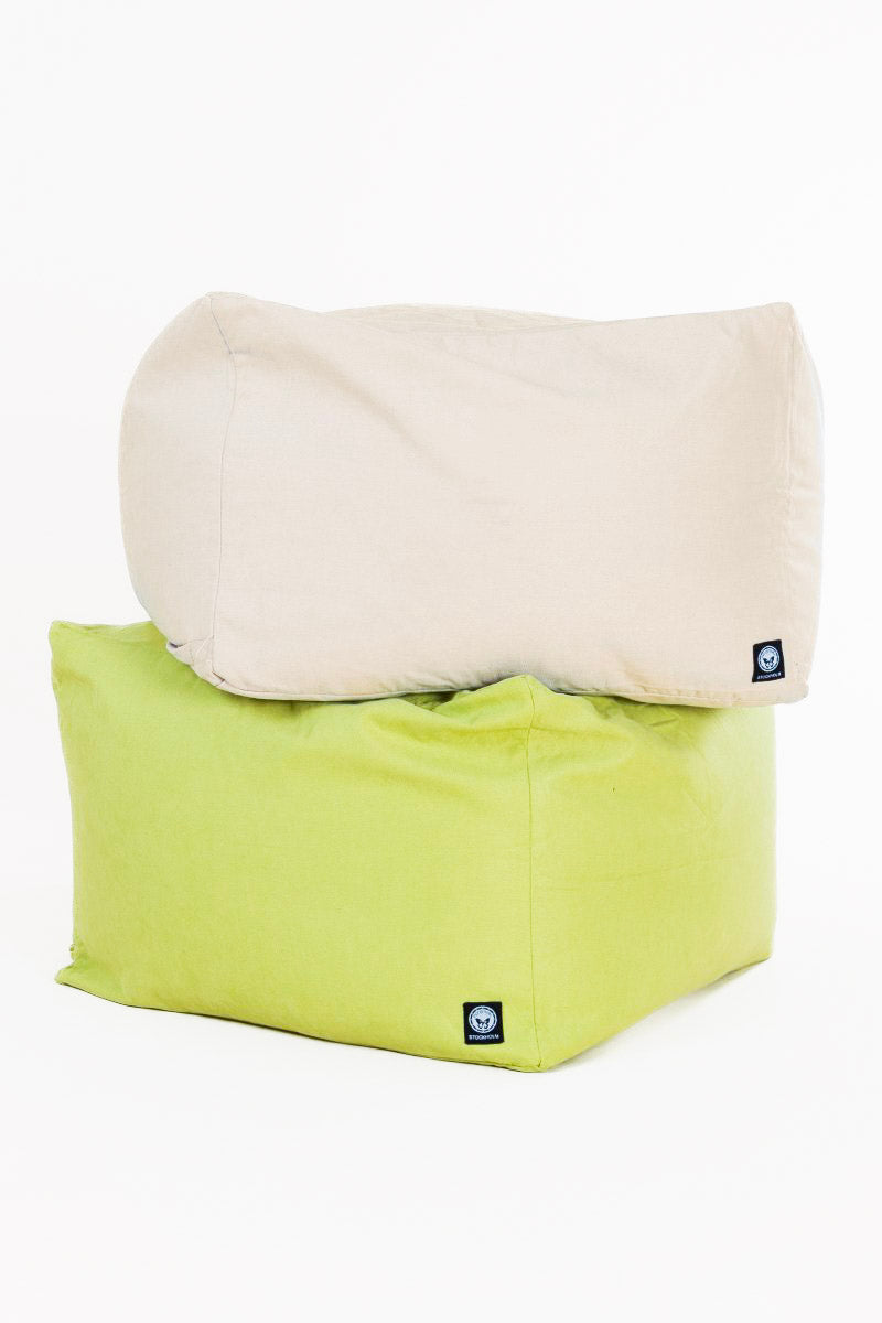 Groene Hoes Poef Sandön Appelgroen