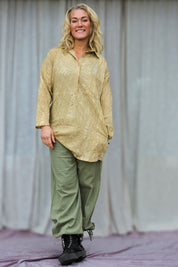 Gyllengrön Skjorta Dhalis Crinkle Green