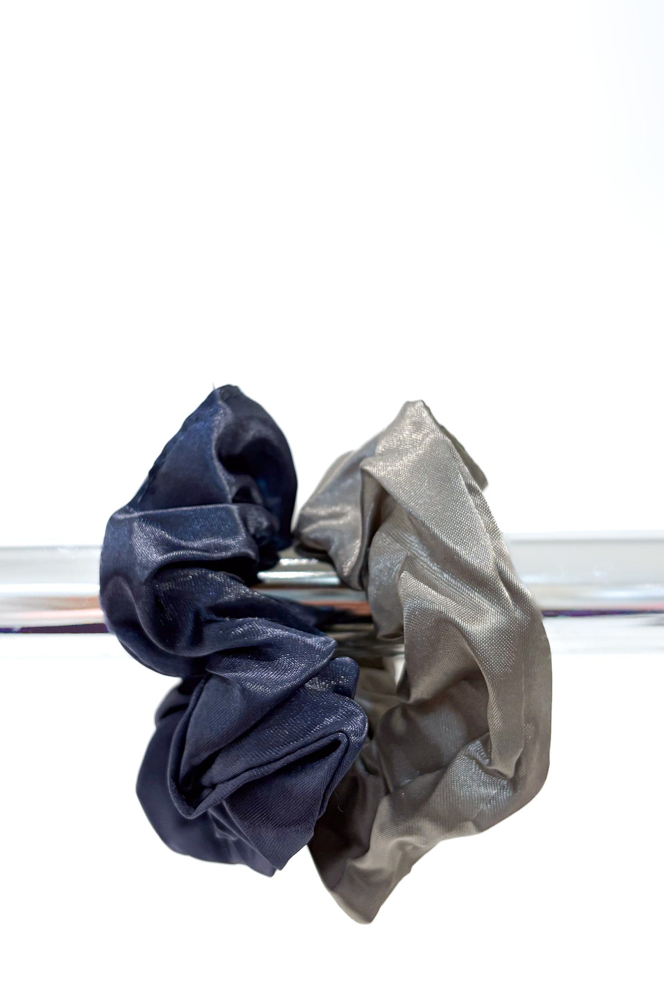 Blå & Grå Scrunchie Tofs Blue & Grey