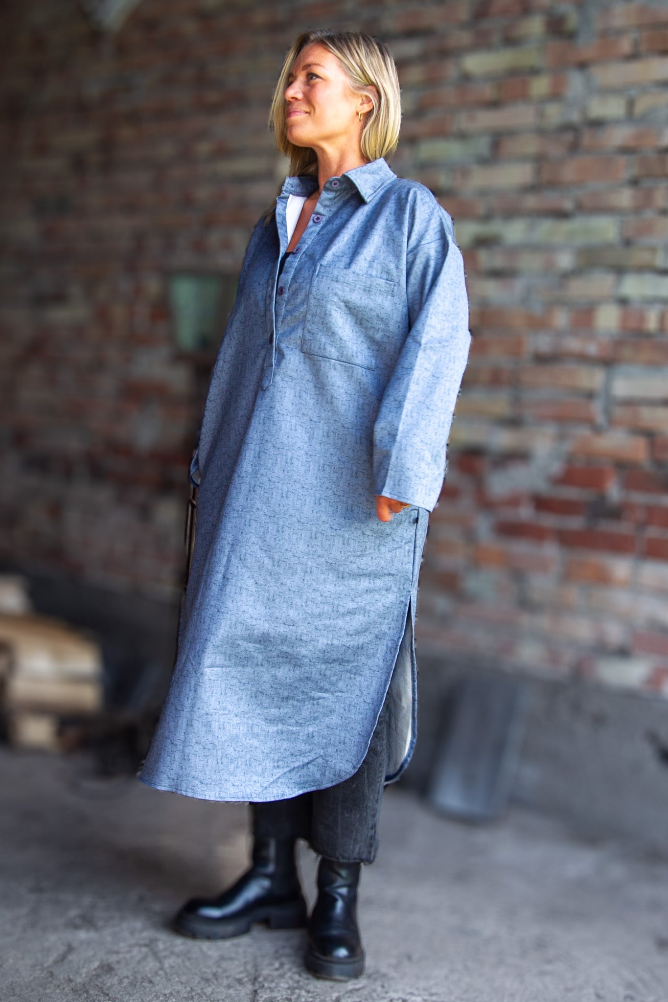 Vaaleansininen Denim Shirt Daly Vaaleansininen