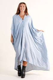 Lyseblå Kaftan-kjole Olinda Himmelblå