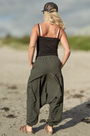 Mörkgrön Haremsbyxa Yogi Cargo Dark Green