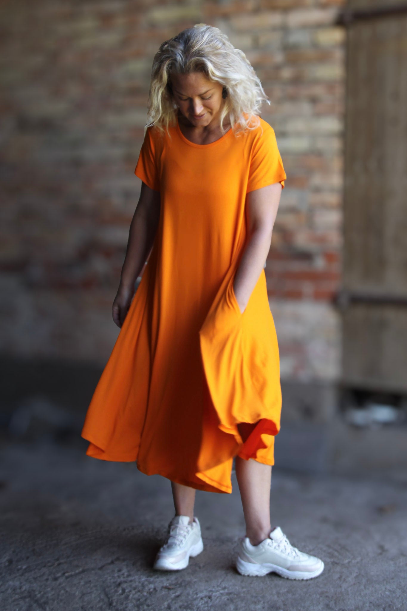 Orange Klänning Ballerina Original Orange