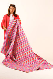 Pink & Orange Blanket Älvadalen Pink & Orange Print