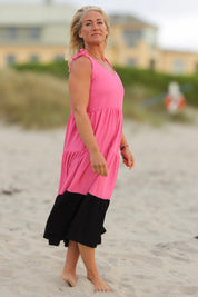 Rosa & Schwarzes Kleid Solby Rosa & Schwarz