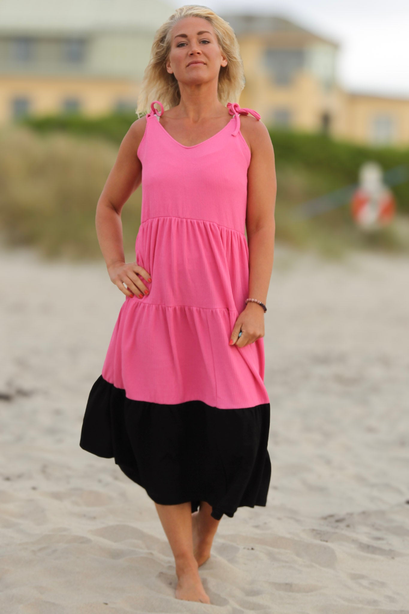 Rosa & Schwarzes Kleid Solby Rosa & Schwarz