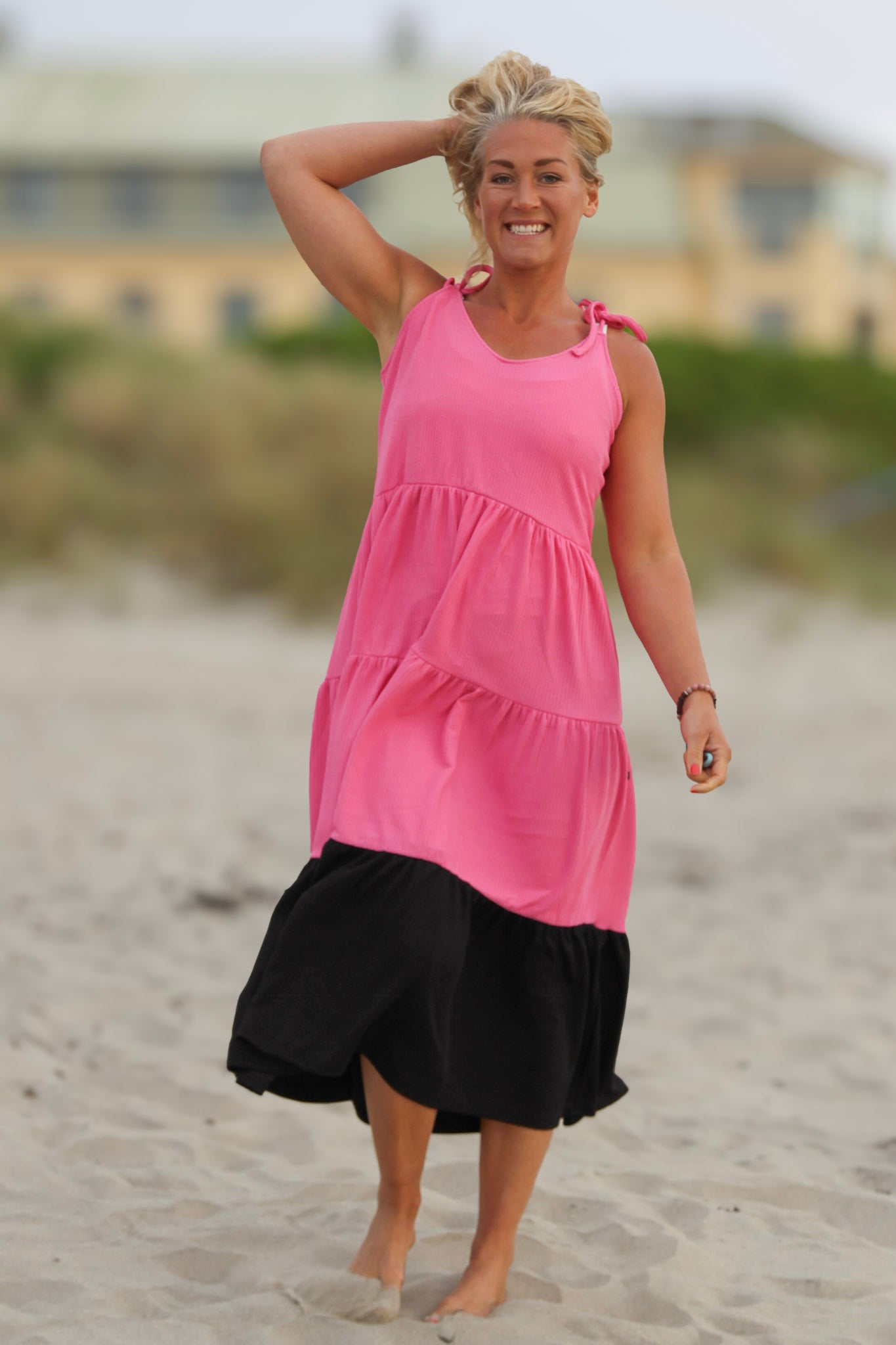 Rosa & Schwarzes Kleid Solby Rosa & Schwarz