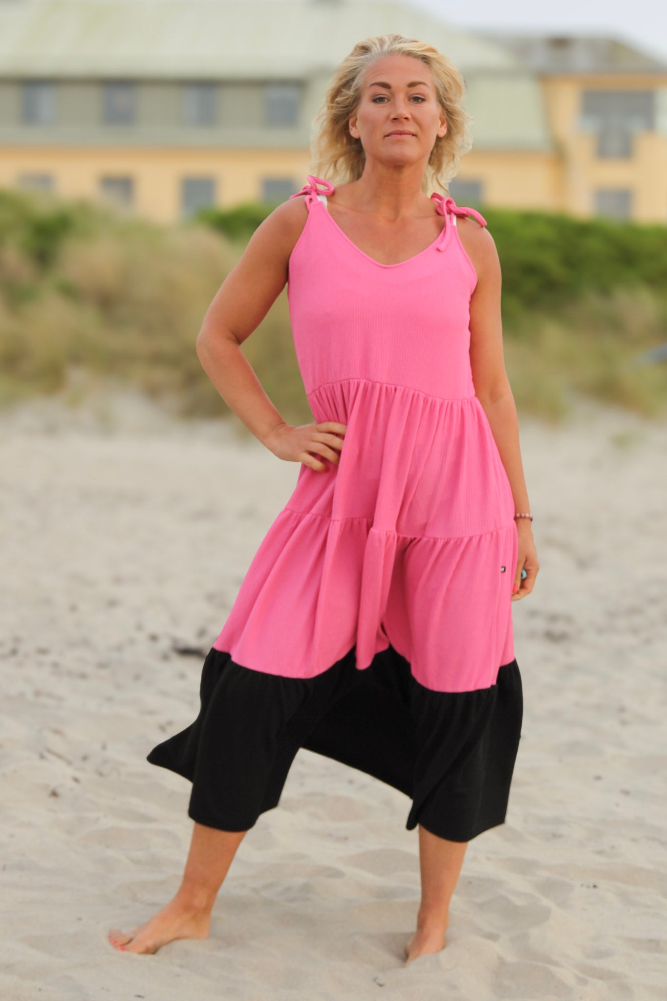 Rosa & Schwarzes Kleid Solby Rosa & Schwarz