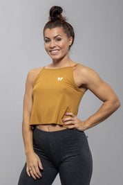 Senapsgul Topp Crop Top Mustard