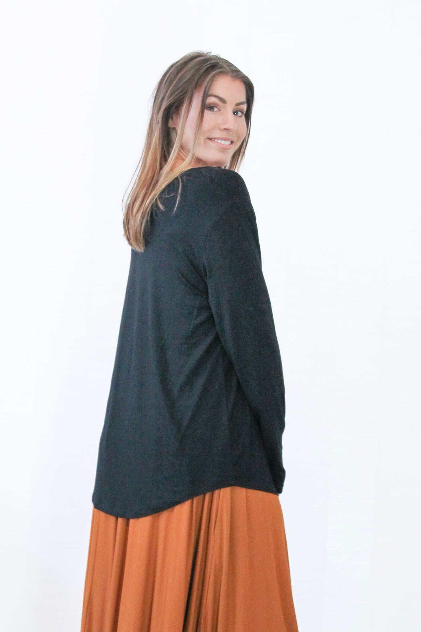 Svart Tröja Frida Longsleeve Black