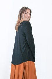Svart Tröja Frida Longsleeve Black