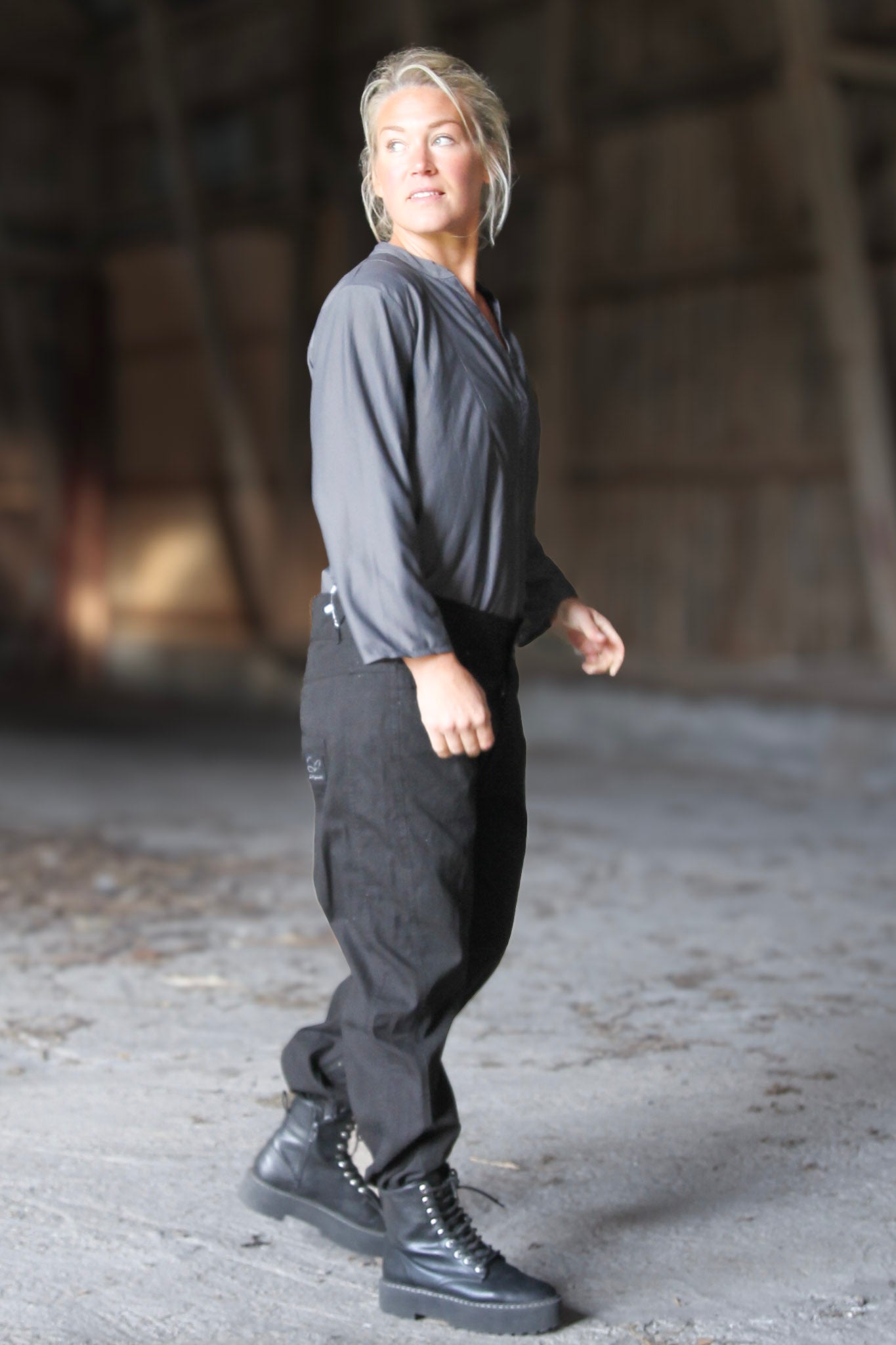 Svart Cargobyxa Grimeton Cargo New Black