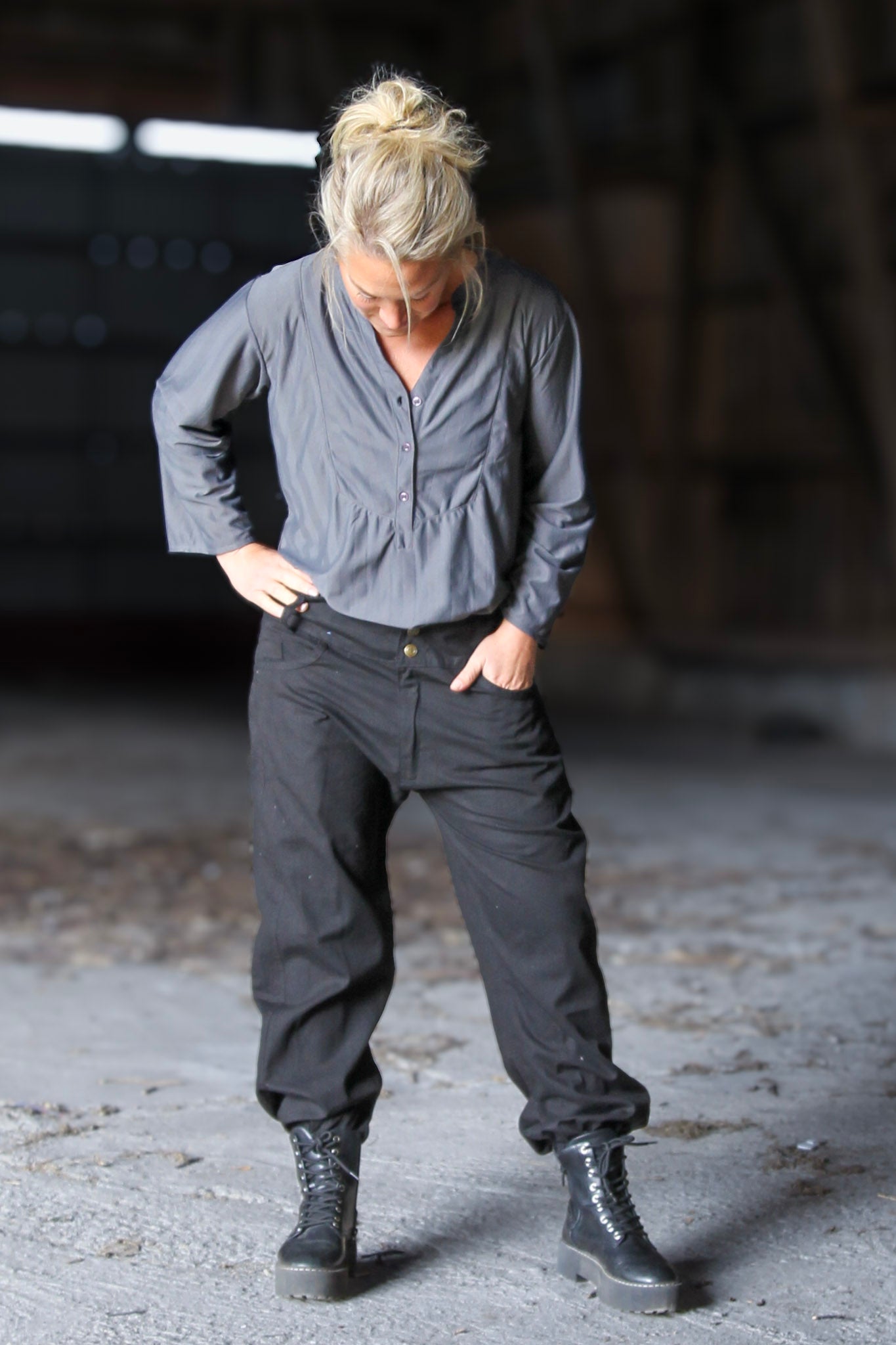 Svart Cargobyxa Grimeton Cargo New Black