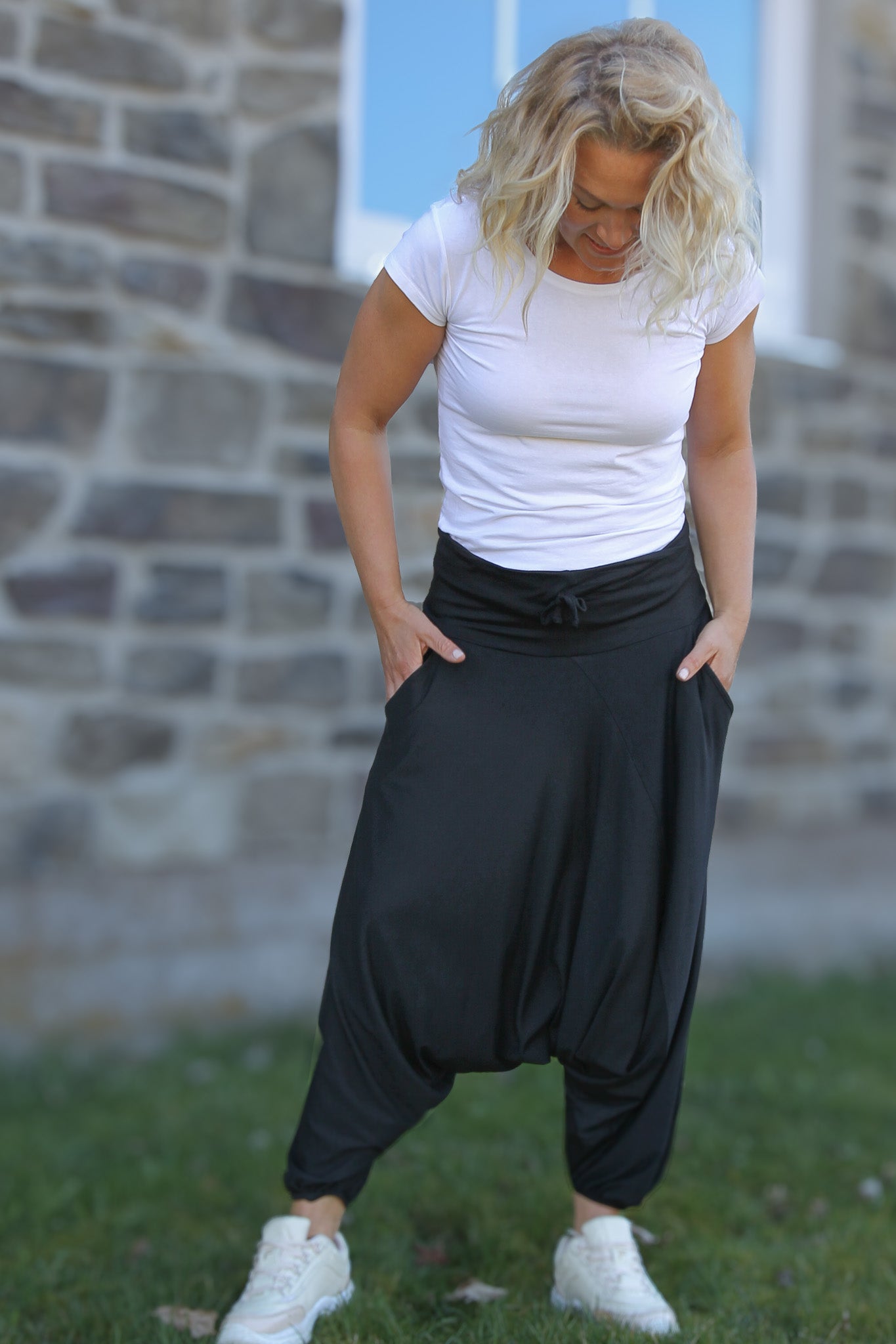 Svart Haremsbyxa Yoga Basic Original Black