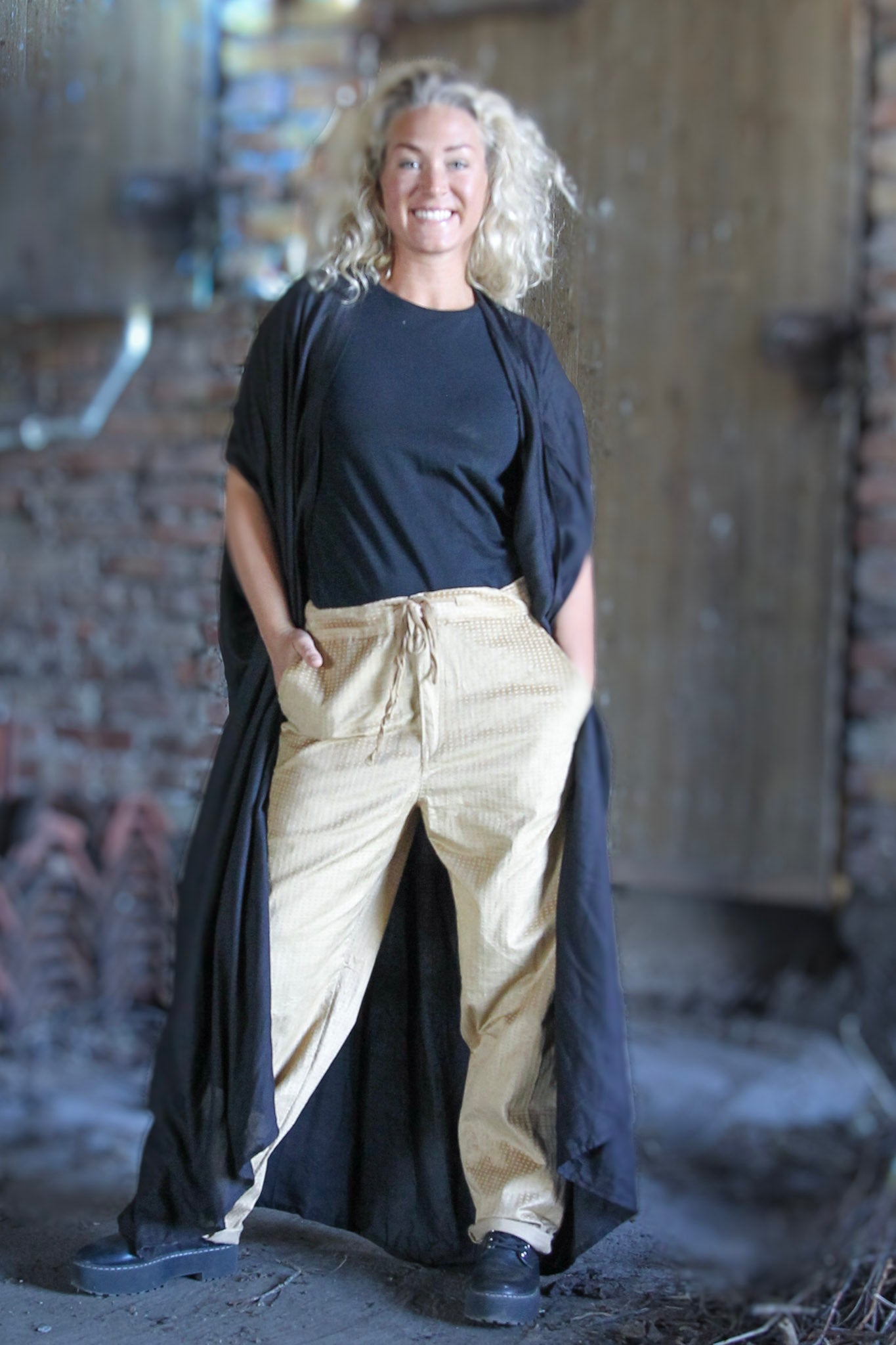 Svart Kaftan Kjole Olinda Svart