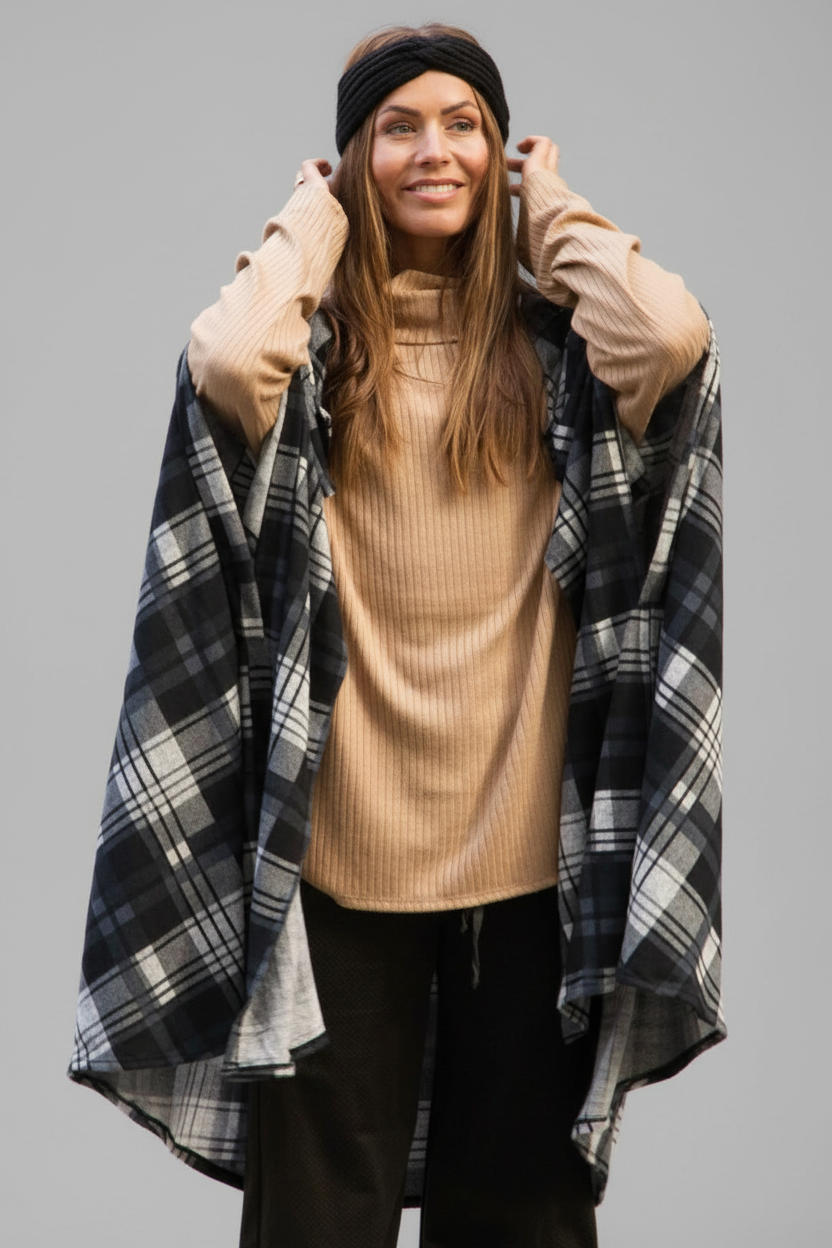 Svart Cape Havö Chequered Black