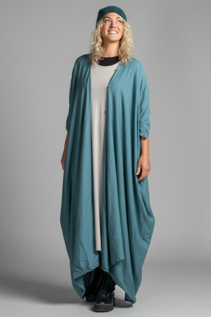 Blå Kaftan-kjole Olinda Ocean Blue
