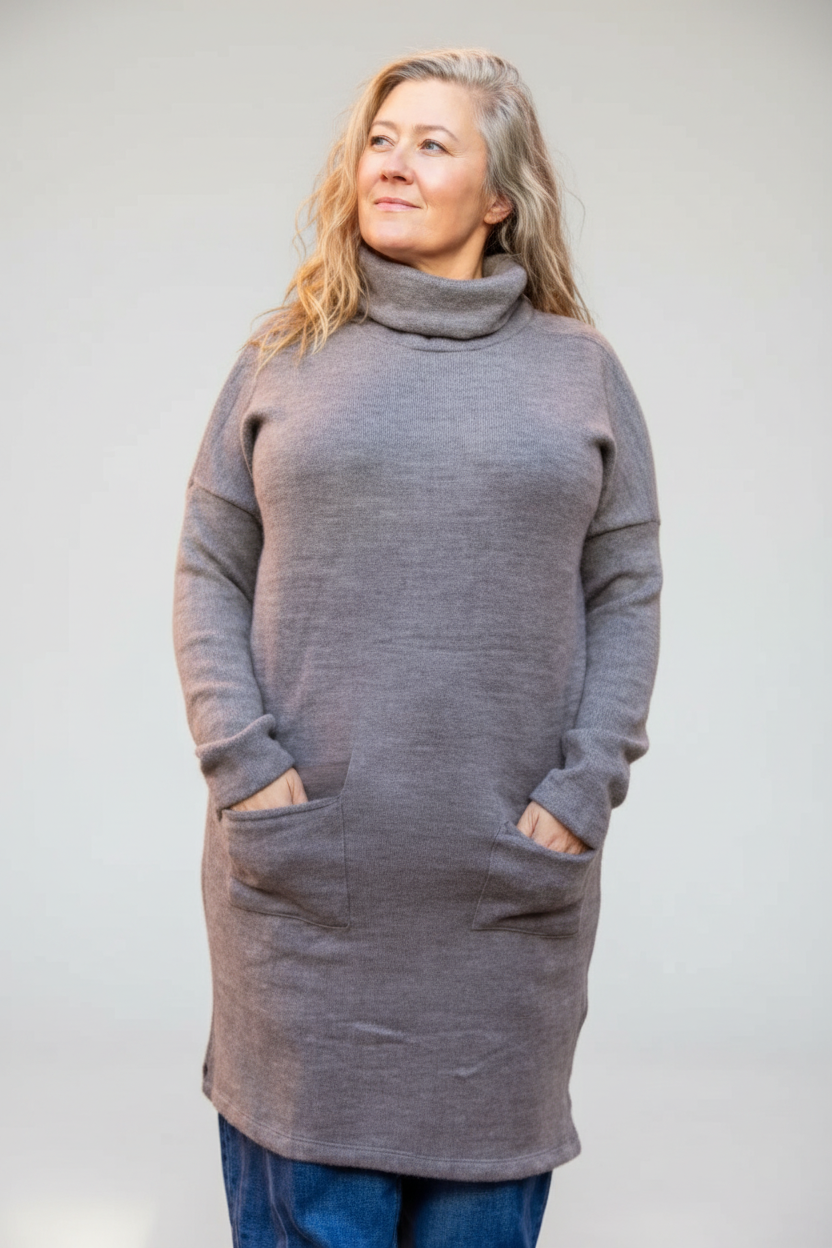 Brun/Grå Tröjklänning Polo Loose Brown Grey