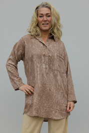 Brun Skjorta Dhalis Crinkle Brown