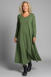 Vihreä mekko Ballerina pitkähihainen lämmin vihreä