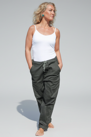 Grön Linnebyxa Porto Green