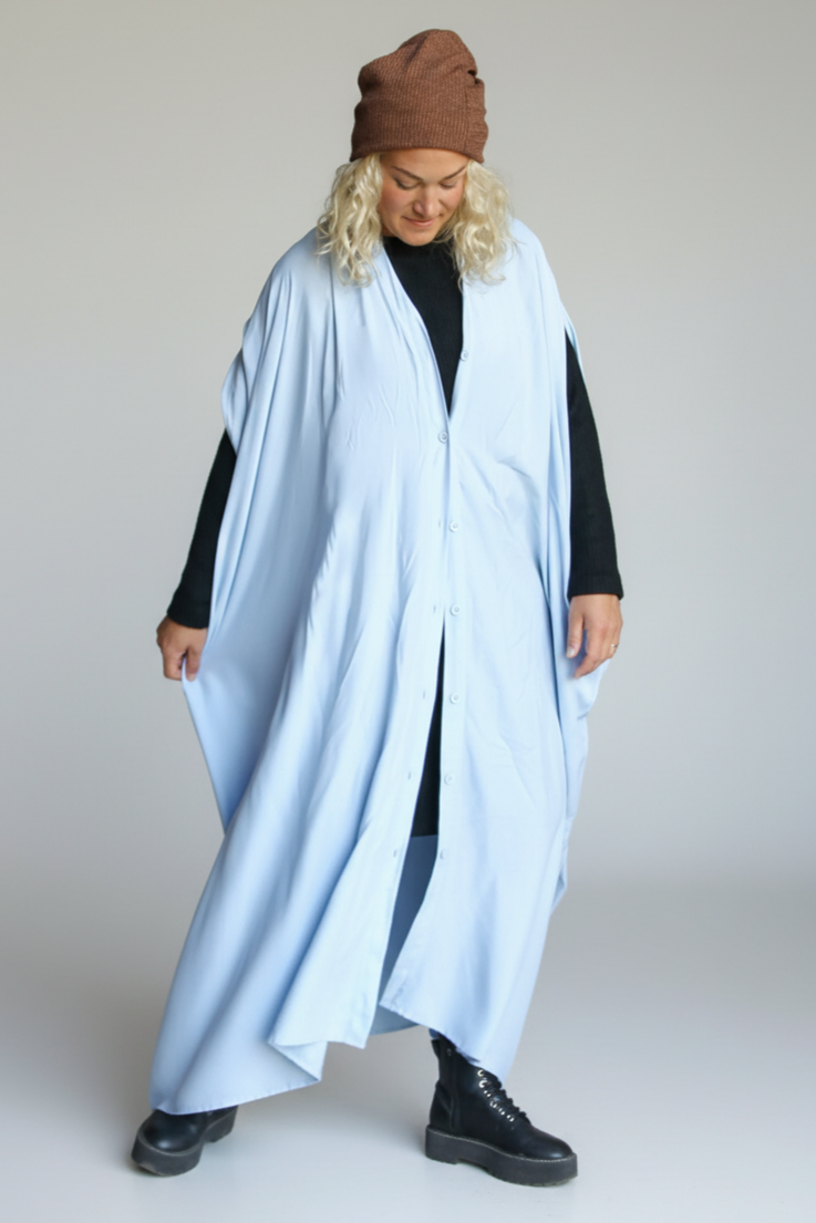 Lyseblå Kaftan-kjole Olinda Himmelblå