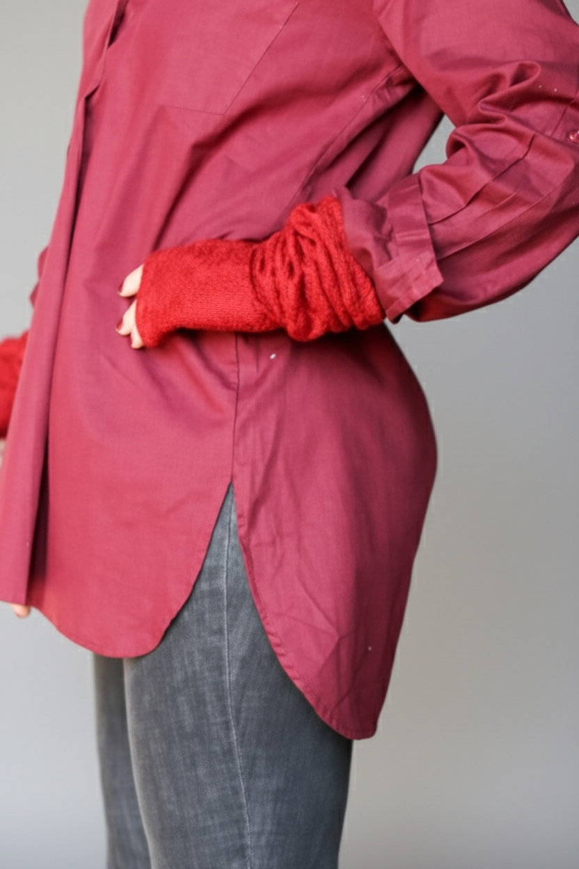 Röda Handledsvärmare Arm Warmers Red