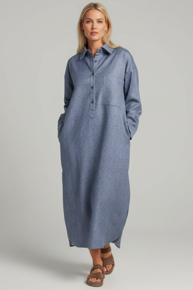 Vaaleansininen Denim Shirt Daly Vaaleansininen