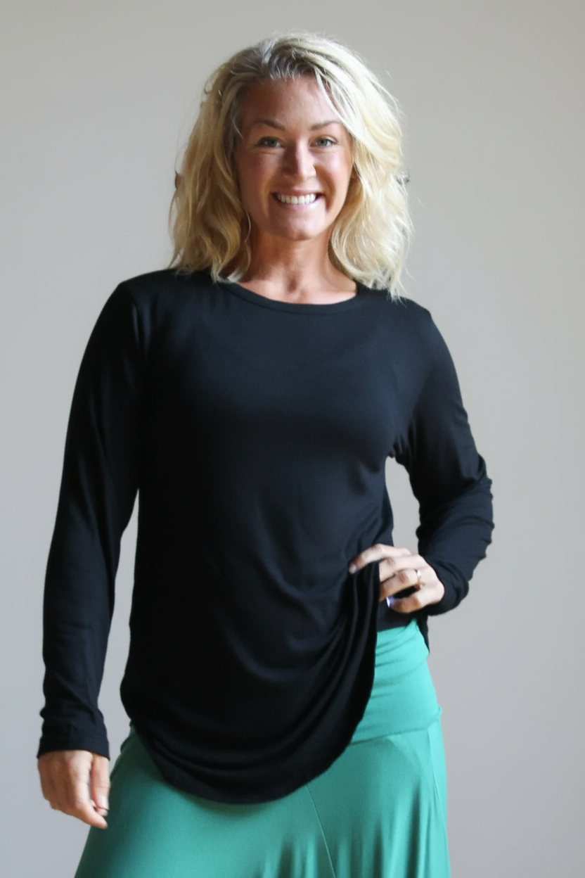 Svart Tröja Frida Longsleeve Black