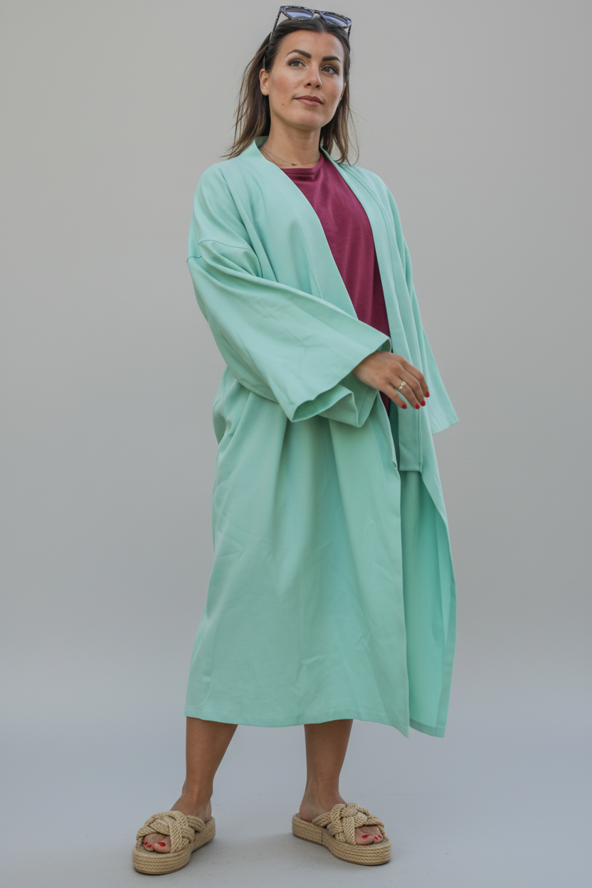 Turkis Kimono Summerdays Glad turkis