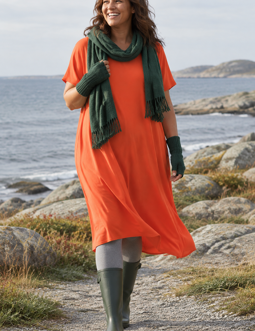 Orange Sarah-klänning