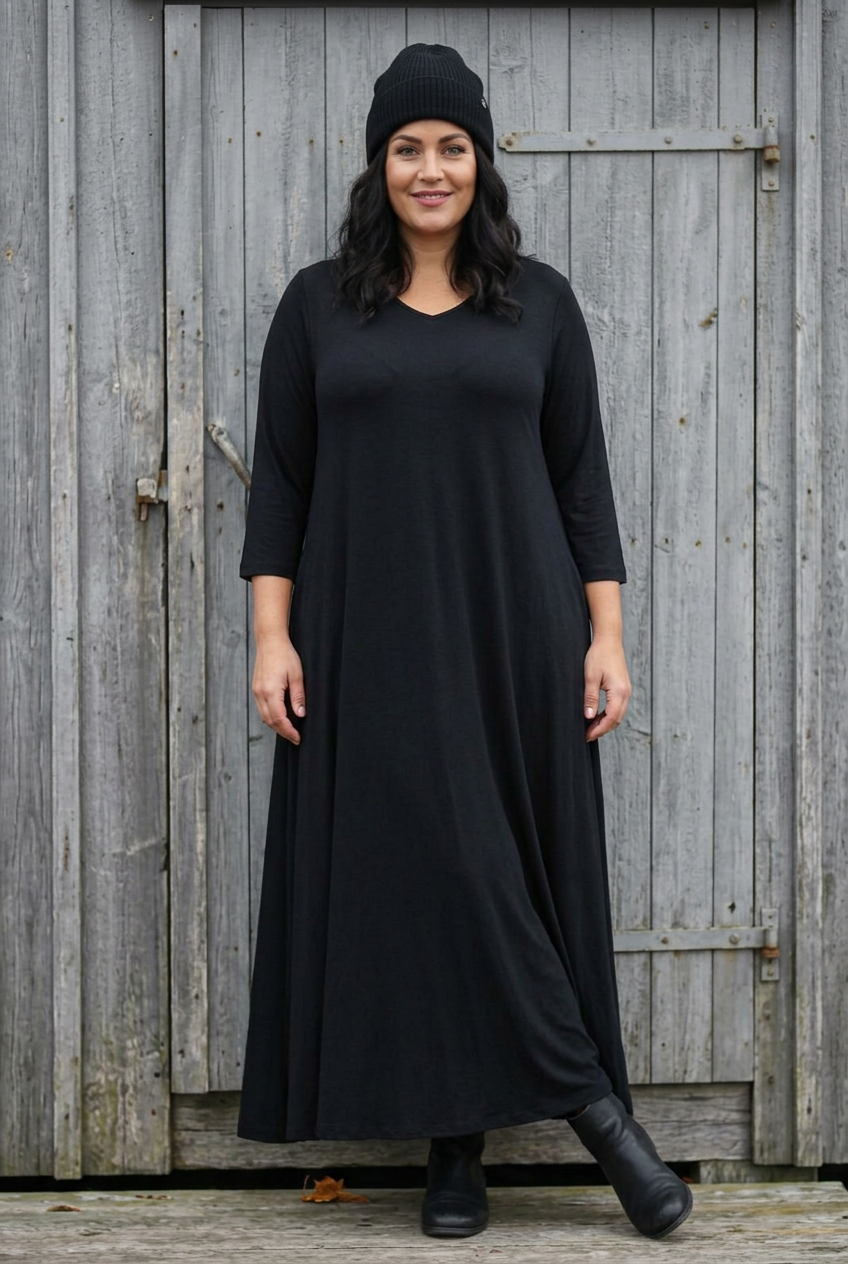 Svart Melody Maxi i viskos