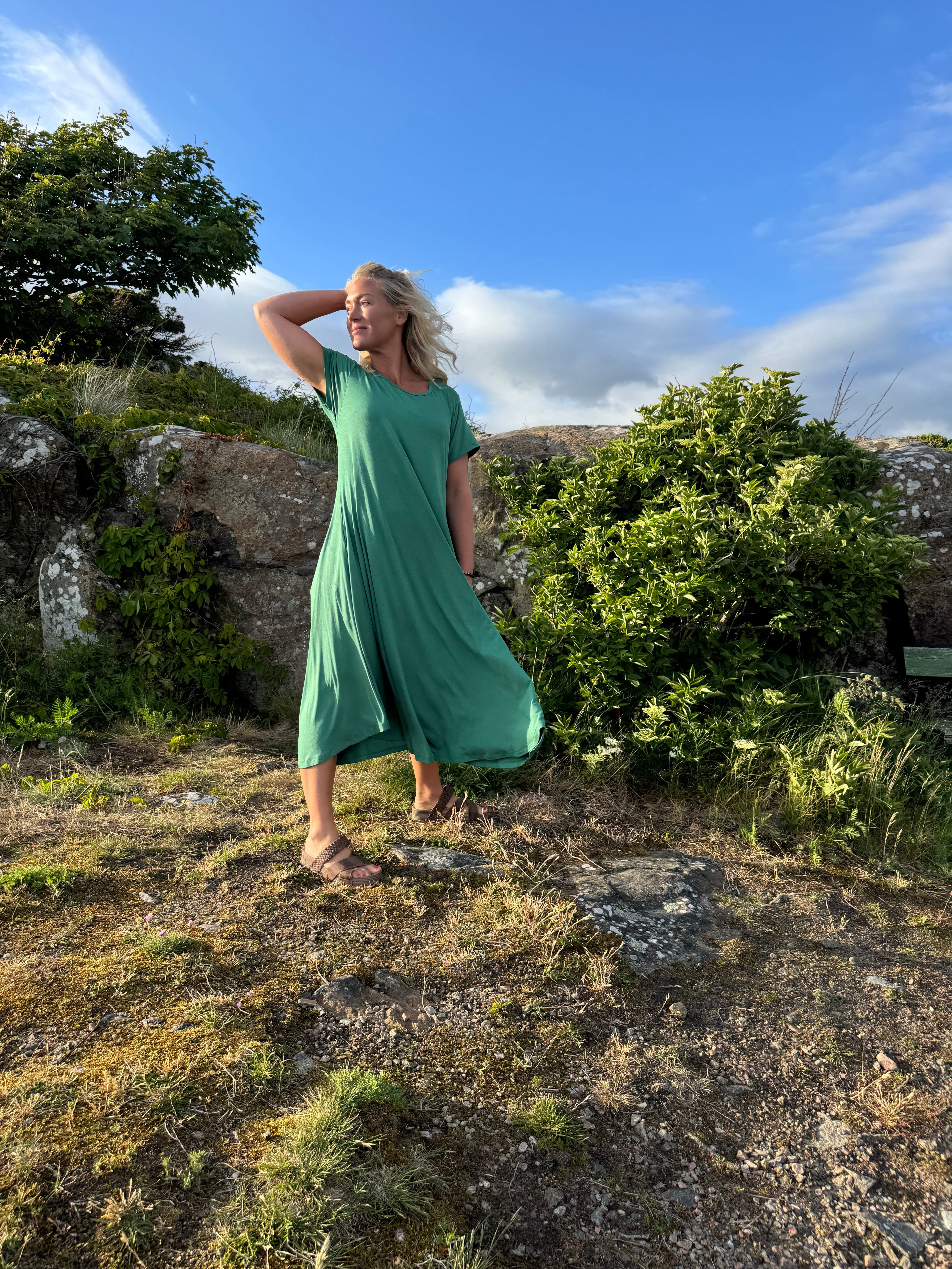 Bladgrön Klänning Ballerina Original Foliage Green
