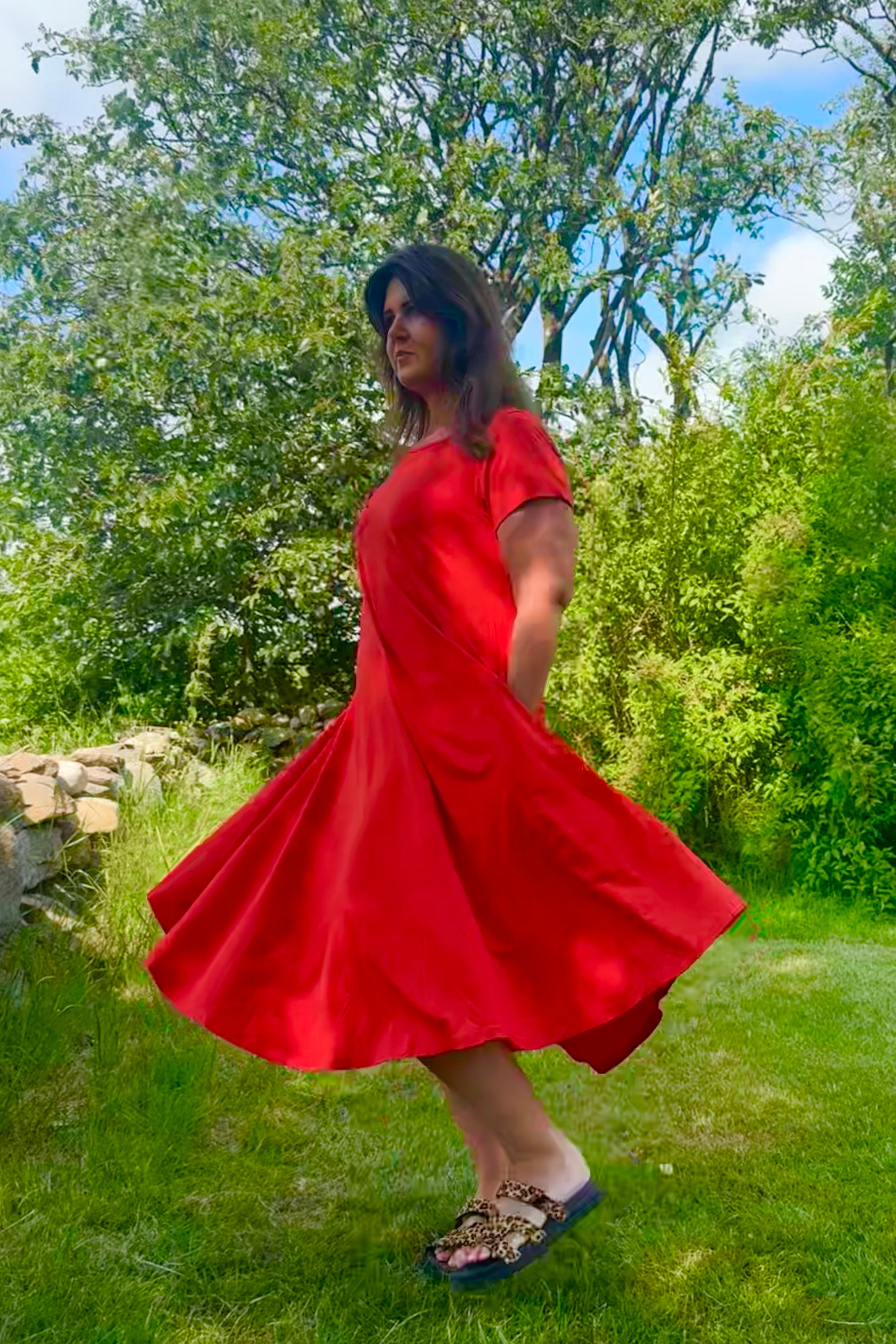 Röd Klänning Ballerina Original Red No 12