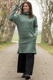 Vihreä/sininen neulemekko Polo Loose Vihreä/sininen