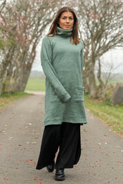 Vihreä/sininen neulemekko Polo Loose Vihreä/sininen