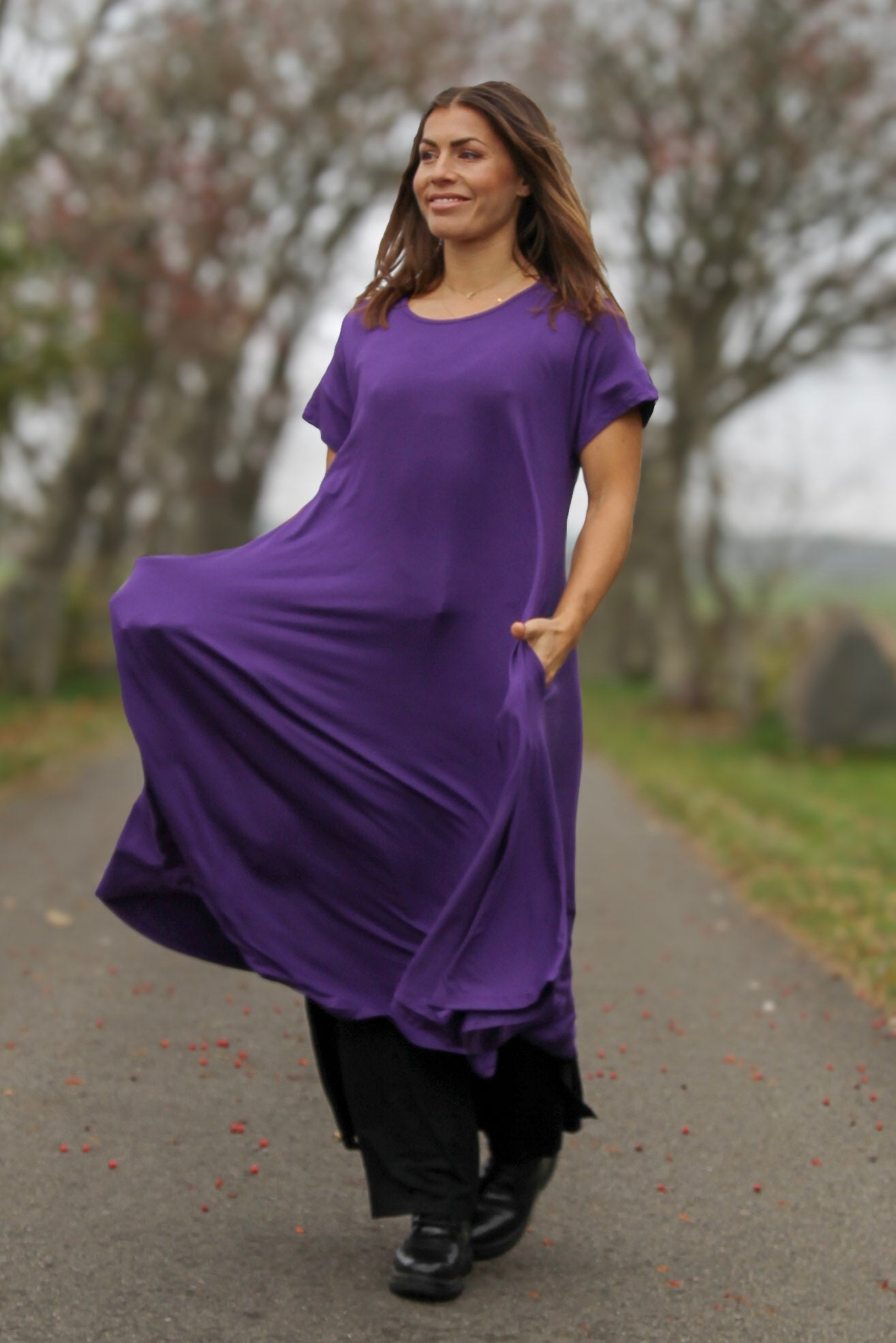 Mörklila Klänning Ballerina Original Limited Dark Purple